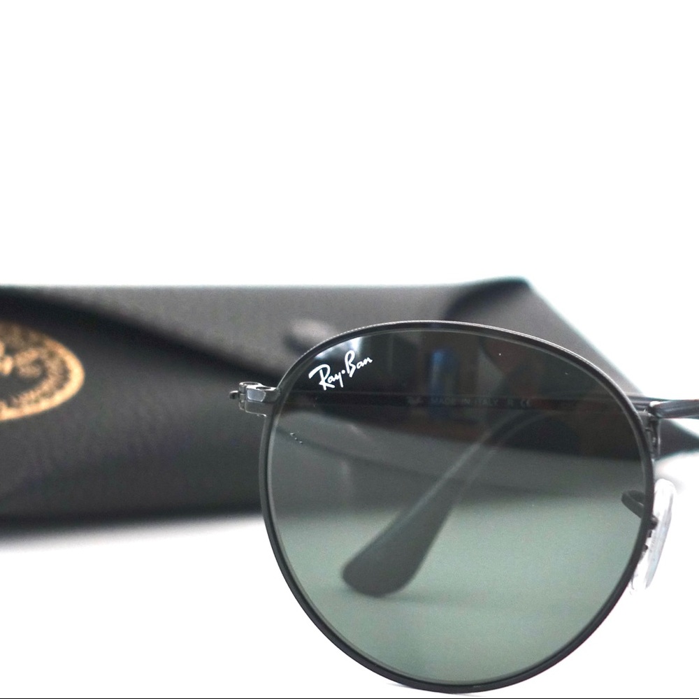 Ray Ban 🔥 Round RB3447 002 Round Metal Black - Picture 4 of 8